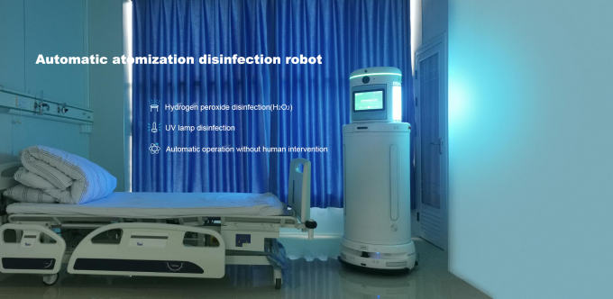 Κοντός κυμάτων Uvc cOem υποστήριξης ρομπότ ψεκασμού απολύμανσης έξυπνος